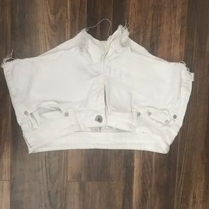 Refuge white jean shorts